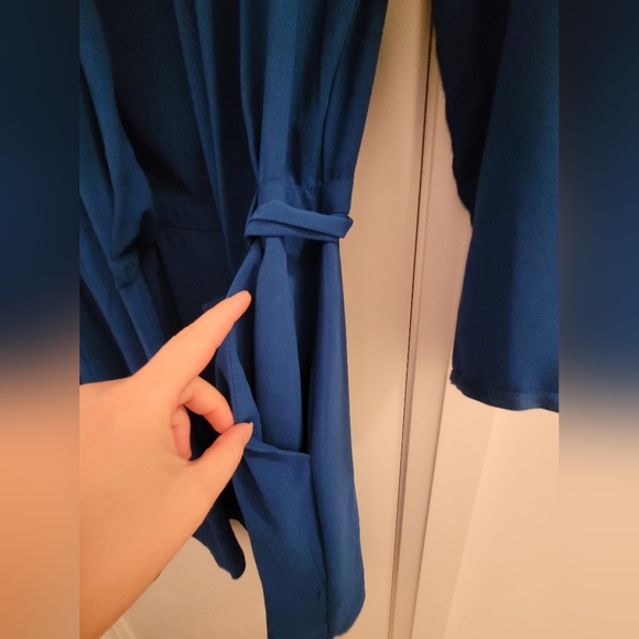 Wilfred Blue Wrap Dress - Picture 4 of 7